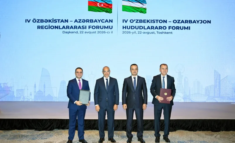უზბეკეთმა და აზერბაიჯანმა რამდენიმე სფეროში თანამშრომლობის შესახებ შეთანხმებებს მოაწერეს ხელი